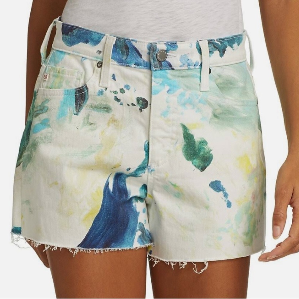 Ag Alexxis Short Paint Splatter Jean Shorts Gem